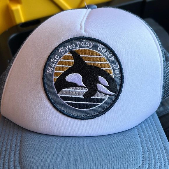 Blue and White Trucker Hat - Picture 1 of 5